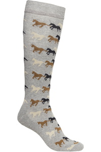 Mountain Horse Junior Running Horse Sock 60960 - Pebble Grey